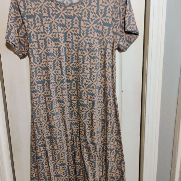 LuLaRoe Brown Tan Casual High Low Sundress - Picture 4 of 8